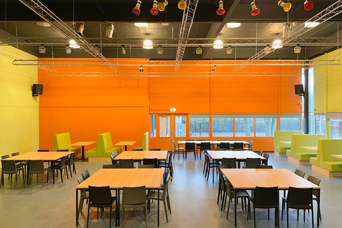Inrichting school Utrecht, kantine inrichting praktijkschool De Baanbreker IJsselstein