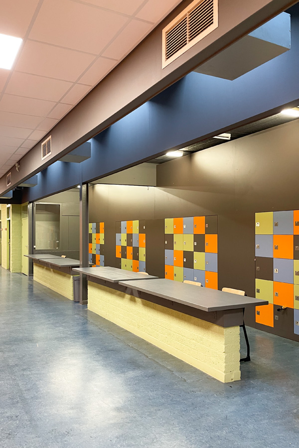 Inrichting school Utrecht, kluisjes maatmeubels
